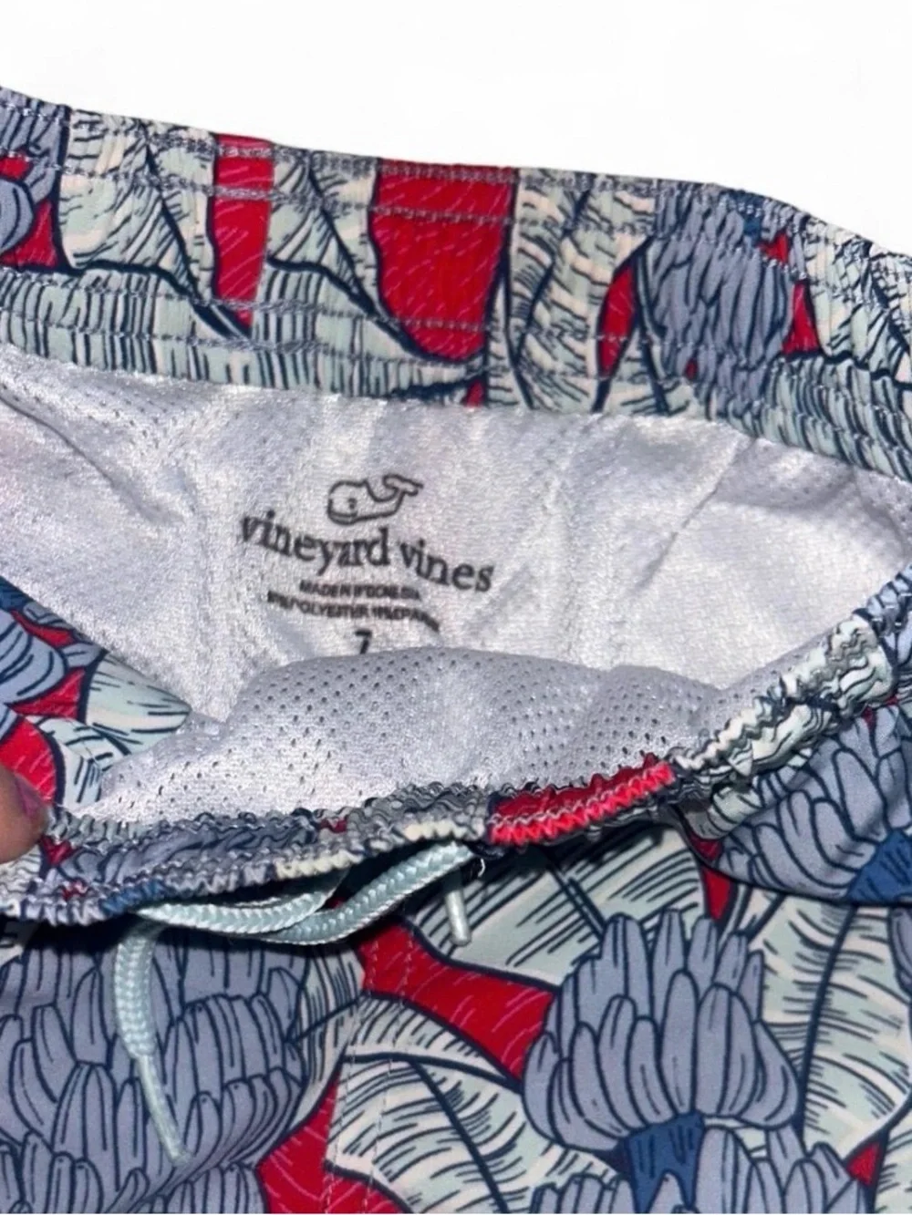 Vineyard Vines Kids Swim Trunks - Red, Light Blue, Navy